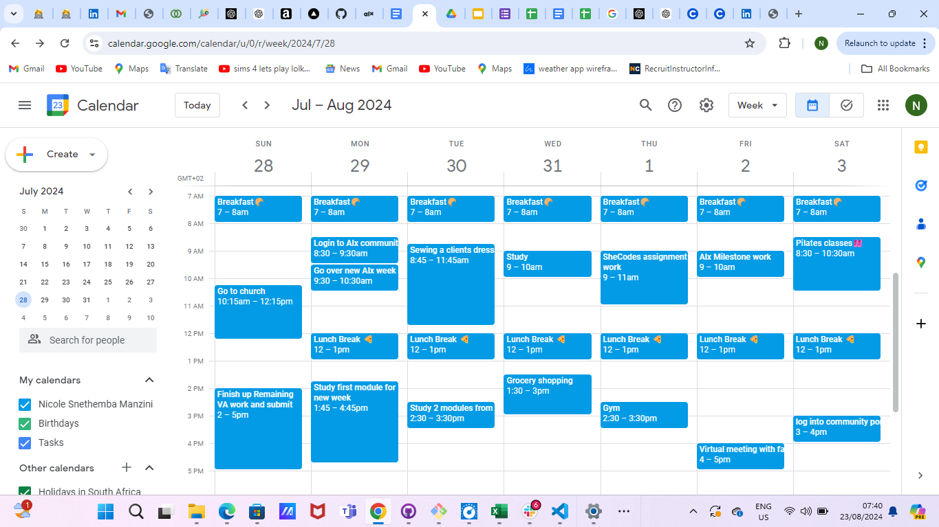 Calendar Management